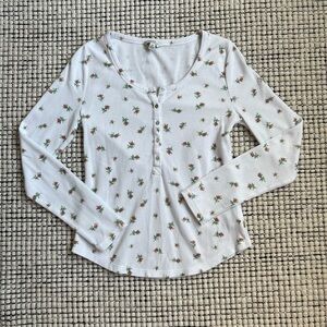 Lucky Brand Ditsy Floral Henley